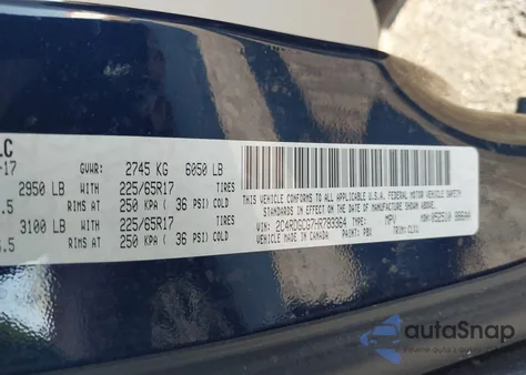 2017 Dodge Grand Caravan Sxt z USA, uszkodzony, nr VIN 2C4RDGCG7HR783364